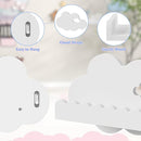 NACHES 3-Piece Floating Bookshelf - Scalloped White Cloud Wooden Wall Shelves, Kids Room/Nursery Decor for Books & Picture, Easy to Mount Display Shelves by TinyTreasures Baby Boutique