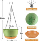 10 Inch Self Watering Hanging Pots, 3 Pack Hanging Planters by CozyNest Decor