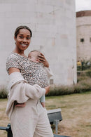 Boba Baby Wrap Carrier - Original Baby Carrier Wrap Sling for Newborns - Baby Wearing Essentials - Newborn Wrap Swaddle Holder, Newborn to Toddler Infant Sling (Leopard) by TinyTreasures Baby Boutique