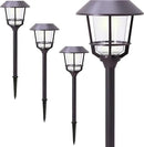 Solar LED Path Lights 4 Pack – 12 Lumens, Warm White, Oil-Rubbed Bronze, Solar Powered, Stainless Steel, Weather-Resistant for Garden, Walkway, Patio by CozyNest Decor