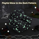Toddler Chair, Glow in The Dark Kids Sofa Bean Bag Chair for Kids Children Couch Toddler Mini Sofa Armrest for Children, Lightweight Children Sofa(Moon Grey) by TinyTreasures Baby Boutique