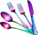 40 Pcs Rainbow Silverware Set for 8, Food Grade Stainless Steel Flatware Set, Eating Utensils Sets Include Fork/Knife/Spoon,Home Kitchen Tableware Set, Reusable Cutlery Set, Dishwasher Safe by CozyNest Decor