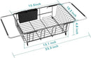 MAJALiS Dish Drying Rack in Sink - Small Dish Drainers for Kitchen Sink, Over The Sink Dish Racks with Utensil Holder, Stainless Steel Dish Rack in Sink, Black by CozyNest Decor