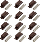 Cabinet Magnet Latch - Best for Cabinet Doors, Cupboards, Drawers and Shutters - Cabinet Magnetic Latch Easy Install - Magnetic Cabinet Catch Screws Included - Set of 12（Brown） by TinyTreasures Baby Boutique