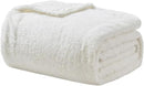 EMME Muslin and Fleece Queen Blanket Reversible - 80"*90" Cream Soft Warm Throw Blankets for Couch Bed Picnic Travel Bed by CozyNest Decor