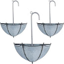 yosager 3 Pack Galvanized Metal Umbrella Wall Planter, Hanging Wall Flower Holder, Succulent Hanger Vase Indoor Outdoor Rustic for Garden Home Wall Decor by GreenHaven Gardens
