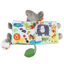 Elephant Touch and Feel Baby Books Toys 0-6 Months, Loveys Crinkle Books for Babies,Infant Toys 6-12-18 Months 1-2 Year Old, Baby Shower Easter Gifts Soft Cloth Book Teething Rattle for Boys Girls by TinyTreasures Baby Boutique