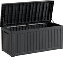 270 Gallon Waterproof Deck Box, Lockable Resin Storage Box for Patio Furniture Cushions Garden Tools and Outdoor Delivery Storage, Black by GreenHaven Gardens
