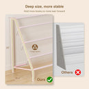 High-Transparent 4 Tier Kids Bookshelf, Sturdy Metal Large Size Book Rack Storage for Kids - Toddler Book Shelf Display for Nurasery, Playroom or Kids Room, Bookshelf Hold More Books - Pink by TinyTreasures Baby Boutique