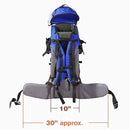 ClevrPlus Cross Country Baby Backpack Carrier, Blue, Toddler Hiking Backpack with Comfortable Seat, Adjustable Straps & Belt, Foldable Frame Lightweight Large Capacity Child Carrier for Outdoor by TinyTreasures Baby Boutique