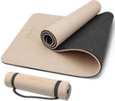 Yoga Mat Non Slip Anti-tear,extra thick-2/5 inch（10MM）High Resiliency Professional POE Yoga Mats for Women Men Kids,72"x24"inch,Workout, Yoga, Pilates and Floor Exercise, with Carrier Strap by TinyTreasures Baby Boutique