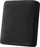 H.VERSAILTEX Velvet Stretch Couch Cushion Cover Plush Cushion Slipcover for Chair Cushion Furniture Protector Seat Cushion Sofa Cover (1 Piece Armchair Cushion Covers, Black) by CozyNest Decor