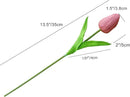 Mandy's Artificial Tulips 20 Stems Mauve PU Faux Flowers for Wedding Home Decor 13.5 Inch by CozyNest Decor