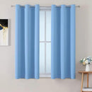 ChrisDowa Grommet Room Darkening Curtains for Bedroom and Living Room - 2 Panels Set Thermal Insulated Blackout Curtains (Sky Blue, 38W x 45L) by CozyNest Decor