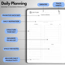 Undated Daily Planner – 3-Month A5 Productivity Organizer with Full Page Per Day, Hourly Schedule, Goal Setting, Habit Tracker, Weekly & Monthly Pages – Hardcover Time Management Notebook (Blue) by TinyTreasures Baby Boutique