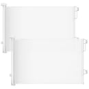 Cumbor 2-Pack Retractable Baby Gates for Stairs, 55" Wide Soft Mesh Pet Gate for Dogs with One Hand Opening, 34" Tall Toddler Gate with Top Lock for Bedroom, Doorways, Indoor/Outdoor, White by TinyTreasures Baby Boutique