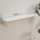 JOOM White Floating Shelves for Wall Storage, Metal Wall Shelves for Living Room, Bathroom, Kitchen, 20” Long Display Shelves for Collectibles(2 PCS) by CozyNest Decor