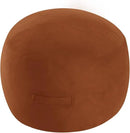MeMoreCool Round Stuffed Pouf Ottoman Foot Rest, Floor Pouf Foot Stool with Soft Foam Chunk Filling, Small Round Ottoman Footstool Circle Footrest for Living Room, Coffee by CozyNest Decor