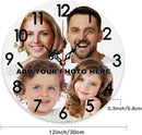 Generic Custom Wall Clock Personalized Picture Hanging Time Clocks Customize Gifts for Kitchen Bathroom Home Wedding Friend Family Lover, 12x12Inch by TinyTreasures Baby Boutique