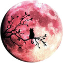 Quanhaigou Glow in The Dark Wall or Ceiling Moon Stickers – Luminous Decal Sticker for Simulated Planet Effect at Night – Red 3D Earth Black Tree Cat by CozyNest Decor