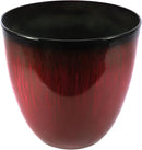 (EPR18-105 Large Egg Shaped Planter - Modern Indoor & Outdoor Decorative Flower Pot/Box (18 Inch, Red Flower) by CozyNest Decor