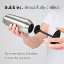 Huski Champagne Flute | NEW | Award-winning Design with Detachable Stem | Premium Stainless Steel Champagne Glass with Lid | Triple Insulated Tumbler | 8oz Capacity | Great Gift (White) by CozyNest Decor