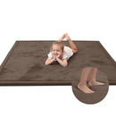 Baby Play Mat for Floor,1.3" Thick Memory foam Tummy Time Mat for Toddlers,Infants,kids,Water-Repellent Soft Nursery Rug ,79"×118" Extra Large Non Slip for Crawling&Yoga,Tatami Style for Living Room(Dark Brown) by TinyTreasures Baby Boutique