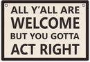 Welcome Sign Funny Welcome Banner, Trendy Retro Wall Hanging, Wall Decor, Banner Flag, Wall Flag Classroom Playroom Home Entryway Living Room Office Decor, Banner for Room, Black and White by TinyTreasures Baby Boutique