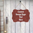 Personalized Wooden Welcome Sign Front Door Decor - Customized Text/Images - Farmhouse Style - 11.2 * 8 Inch by CozyNest Decor