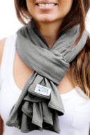 Byrd & Blume Maternity Nursing Cover Breathable Lightweight Breastfeeding Cover Wrap Shawl Scarf Poncho Full 360 (Gray, One size) by TinyTreasures Baby Boutique