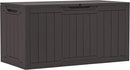 YITAHOME 100 Gallon Outdoor Storage Box, Large Water Resistant Resin Deck Box, Indoor Outdoor Lockable Storage Container for Patio, Garden, Cushions, Tools, Equipment (Dark Brown) by CozyNest Decor