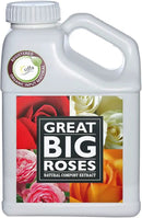 Great Big Roses – Soil and Rose Fertilizer Booster to Grow The Best Roses and Flowers; Rose Food Compost Extract for Rose Bush, 1 Gallon Concentrate (Makes 32 Gallons) by GreenHaven Gardens