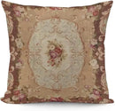 RURALS Antique Rose Floral French Aubusson Rug Decorative Pillow Covers Cozy Soft Throw Pillowcase Square Couch Cushion Cover for Home Decor Sofa Living Room Bed Car 18x18 Inch by CozyNest Decor