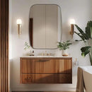 ANDY STAR Bronze Bathroom Mirror, 24x32 Oblong Vanity Mirror with Stainless Steel Metal Frame, Oil Bronze Oval Mirror for Over Sink, Modern Anti Rust Wall Mounted by CozyNest Decor