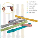 Fu Store Hollow Teether Tube Chew Straw Sensory Toy for Infant Toddlers Silicone Tubes Teething Toys for Babies 3-12 Months 0-36 Months Gifts Learning Developmental Toys BPA Free Freezable 6 Pack by TinyTreasures Baby Boutique