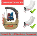 Gnome On The Swing Gutter Downspout Extension Decoration,Rain Downspout Diverter Garden Statue,Decorative Gutter Extension,Downspout Splash Block,Animal Resin Statue Outdoor Décor by GreenHaven Gardens