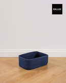 KALLAX Small Woven Basket, 12 x 8 x 4.5 Inches, Storage Basket for Organizing, Cute Small Rope Shelf Closet Cube Storage Bins Baskets for Shelves, Dog Toy Gift Baskets Empty, 3 Packs, Navy Blue by TinyTreasures Baby Boutique