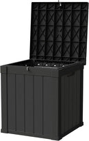 50 Gallon Storage Box, Waterproof Deck Box for Indoor & Outdoor Use, Lockable Pool Storage Bin for Package Delivery, Outdoor Bench for Patio Cushions, Garden Tools, Backyard, Black by CozyNest Decor
