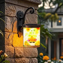 Starsoul 2 Pack Hanging Solar Lantern Outdoor Waterproof Glass Gnome and Sunflowers Decorative Solar Lights for Outside Garden Yard Table Patio Decor by GreenHaven Gardens