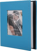 RECUTMS Photo Album 4x6 for 100 Photos Pictures PU Leather Cover White Inner Page for Wedding Albums Family Photo Book Baby Anniversary Vacation Birthday Christmas Photo Albums (Blue) by TinyTreasures Baby Boutique