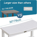 30'' Heavy Duty Shower Bench for Inside Shower, White Poly Bath Stool for Shaving Legs, Waterproof Spa Bath Chair Seat with Adjustable Feet, Weight Capacity 700LBS (30 x 13 Inches) by TinyTreasures Baby Boutique