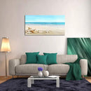 DZL Art S73962 Beach Picture Decor Ocean Painting Canvas Wall Art Prints of Starfish and Seashell on Sandy Seaside Ready to Hang for Living Room Bedroom Office Wall Decor Home Decoration by CozyNest Decor