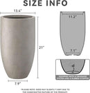Kante 24 Inch Tall Round Concrete Planter, 2 Pack Large Indoor Outdoor Plant Pots with Drainage Hole and Rubber Plug, Modern Decorative Garden Pots for Home Patio Porch, Weathered Concrete by GreenHaven Gardens