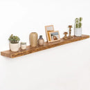 55" Floating Shelves, Live Edge Elm Wood Floating Shelf for Wall, Wall-Mounted Display Shelves with Invisible Heavy-Duty Bracket, Long Floating Shelf for Bathroom, Kitchen, Living Room, Natural Color by CozyNest Decor