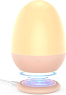 JolyWell Night Lights for Kids with Stable Charging Pad, Touch Control&Timer Setting, ABS+PC Baby Egg Lamp for Breastfeeding，Pink by TinyTreasures Baby Boutique