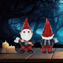 Garden Gnomes Halloween Decorations Gift Christmas Gnome Home Decor Gnome Statue Holding Axe by GreenHaven Gardens
