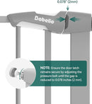Babelio 36" Tall Upgraded Baby Gate with Cat Door,29-43" Auto Close Durable Dog Gate for Stairs,Doorways and House,Easy Walk Thru,Includes 4 Wall Cups,Gray by TinyTreasures Baby Boutique