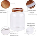 Glass Storage Jar, Food Storage Container/Canisters with Airtight Lid for Serving Tea, Coffee, Honey,.Spice, Perfect as a Cereal Dispenser (6.3 inch high) by CozyNest Decor
