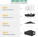 COBIZI 13x26 Pop Up Tent Heavy Duty Canopy with Removable Sidewalls Party Tent Outdoor Wedding Large Event Tent with Roller Bag for Garden Lawn Waterproof UPF 50+ Easy Up, Black (Framework Upgraded) by GreenHaven Gardens