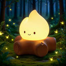 Campfire Night Light for Kids, Cute Campfire Lamp Gifts, LED Light up Flame Lights, Dimmable, Rechargeable Bedside Nightlight, Baby Nursery Dorm Kawaii Décor Toys by TinyTreasures Baby Boutique